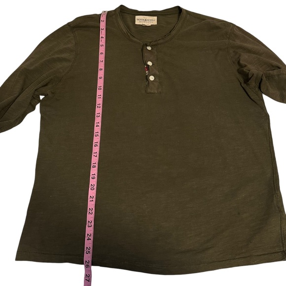 Ralph Lauren Denim & Supply | Green Henley Long Sleeve Size L 100% Cotton - Picture 12 of 12